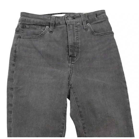 NWT Madewell Jeans Size 24 Curvy High Rise Skinny Gray Distressed Denim - Picture 15 of 16